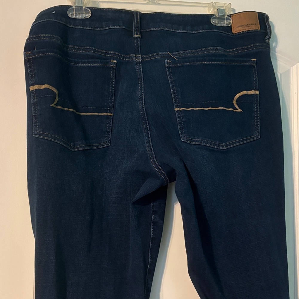 American Eagle Outfitters Dark Blue Ankle Jeans - Picture 8 of 11